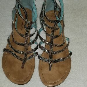 Snake print Gladiator sandals